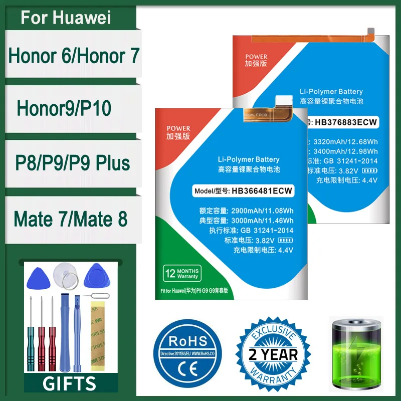 Аккумулятор XDOU для Huawei Honor 10 9 8 Lite Pro Mate 7 P8 P9 Plus P10 Mate7 Mate8 | Мобильные телефоны и