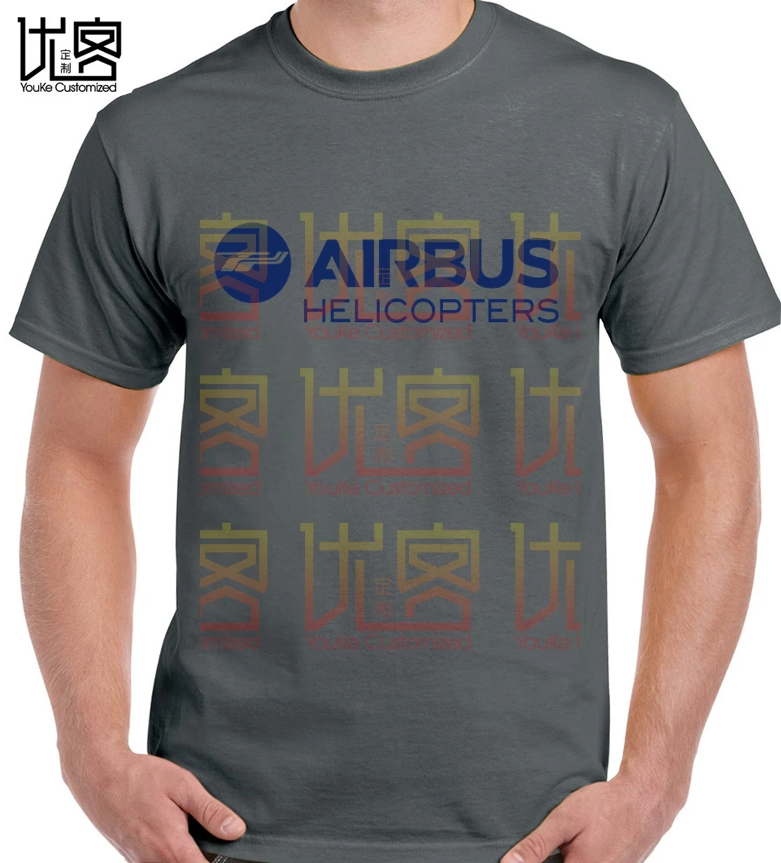 Airbus вертолеты логотип 2014 Футболка Топ Чистый хлопок Мужская футболка новый