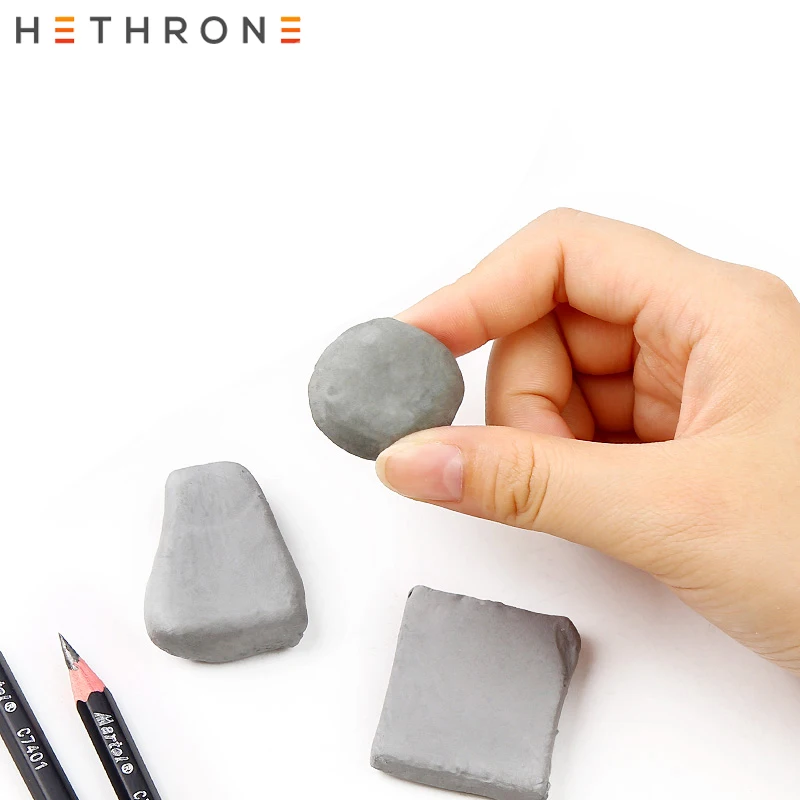 Hethrone 2 шт мягкий пластичный резиновый ластик для карандаша протрите Выделите
