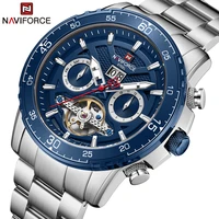 naviforce new automatic mechanical wrist watch mens luxury full stainless steel watches fashion waterproof clock reloj hombre