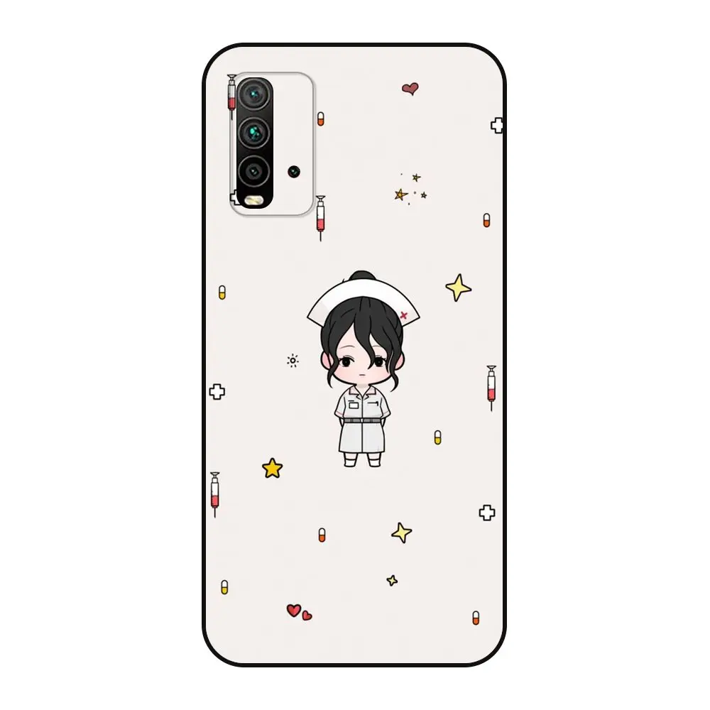 Чехол для сотового телефона Redmi 9T медсестра медицинская мультяшная модель