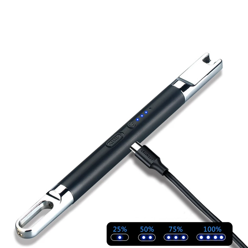 New Electronic Lighter Portable Stove ARC BBQ Windproof Plasma Pulsed Candle Flameless USB Rechargeable | Дом и сад
