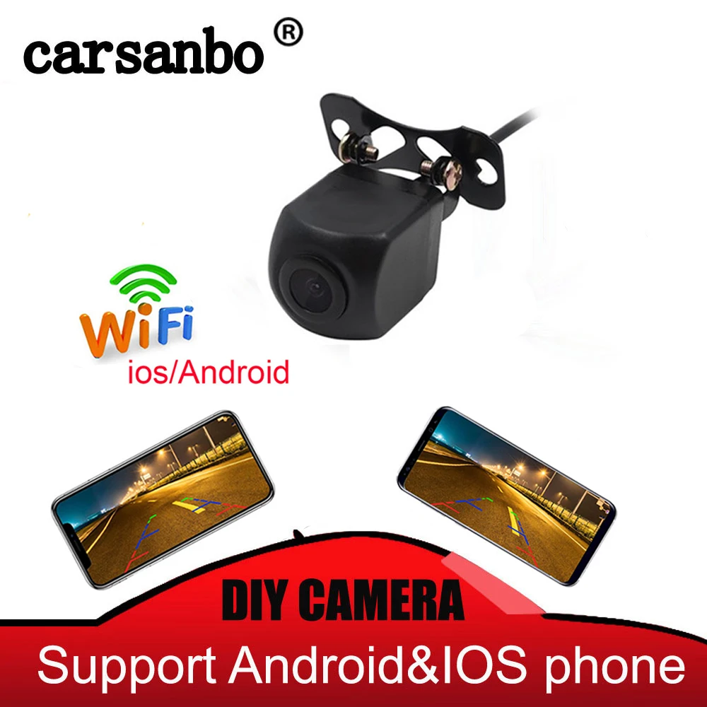 Carsanbo Wifi водонепроницаемая 720P HD ночное видение автомобильная резервная камера