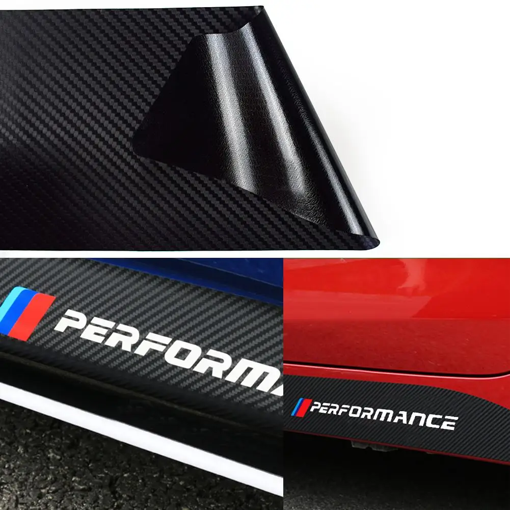 M эффективные Боковые пороги юбки наклейки для BMW F30 F31 F32 F33 F15 F16 F10 E60 E61 углеродное