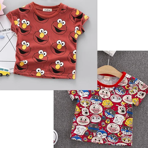 red red Футболка с короткими рукавами для маленьких мальчиков 7-5 лет, топ, одежда г. Футболка с рисунком детская одежда мягкое и модное платье Детский костюм - Цвет: red red