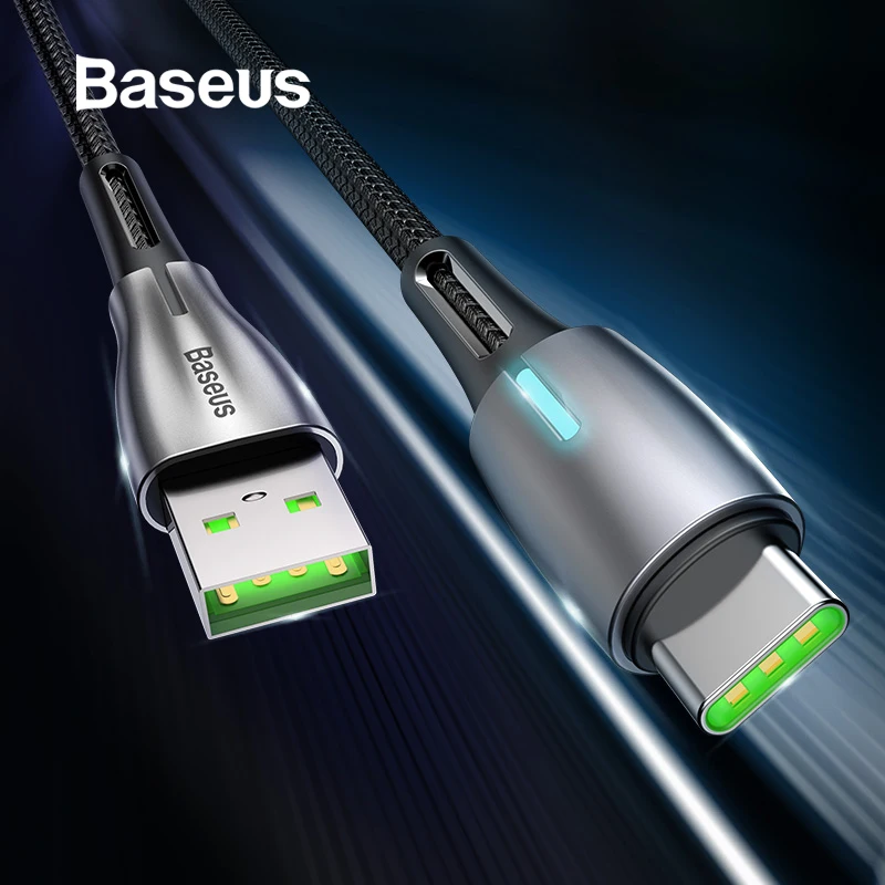 Baseus 5A кабель USB C в форме капли воды для huawei SuperCharger QC 3,0 Быстрая зарядка usb type C кабель для Xiaomi samsung шнур