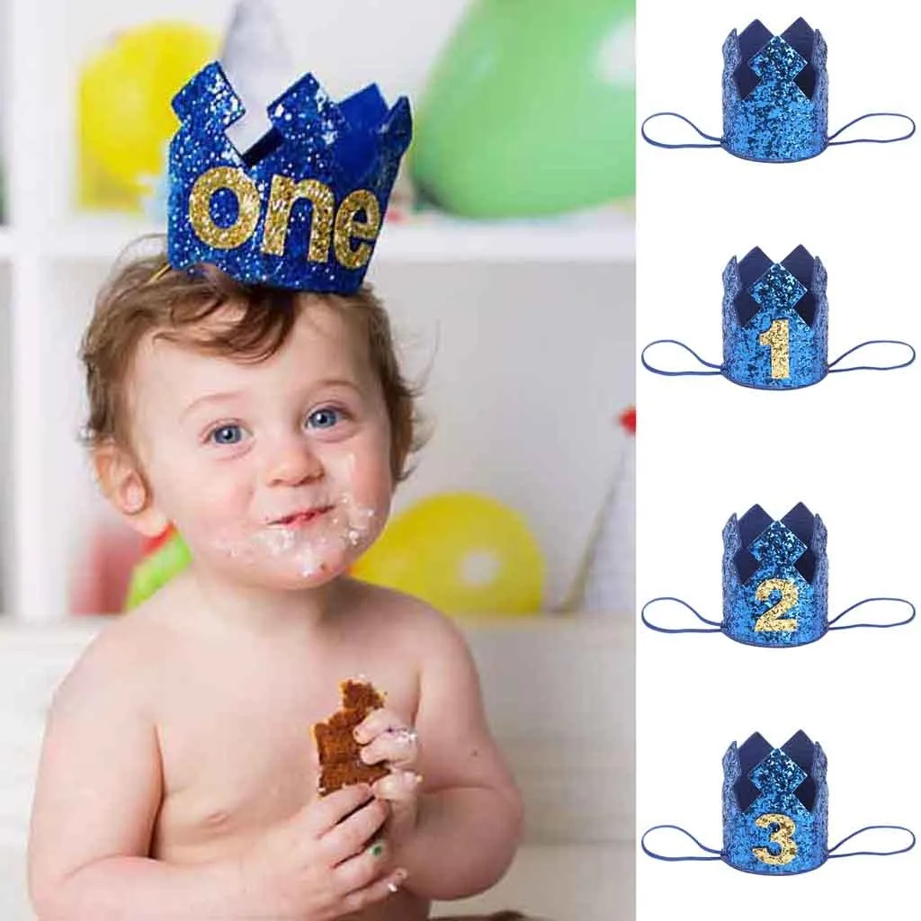 1 шт. для маленьких мальчиков и девочек с цветочным узором на день рождения корона