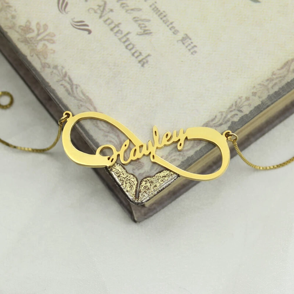 

Uonney Dropshipping Personalized Single Infinity Name Necklace Valentine Birthday Gift Custom Birthday Gift