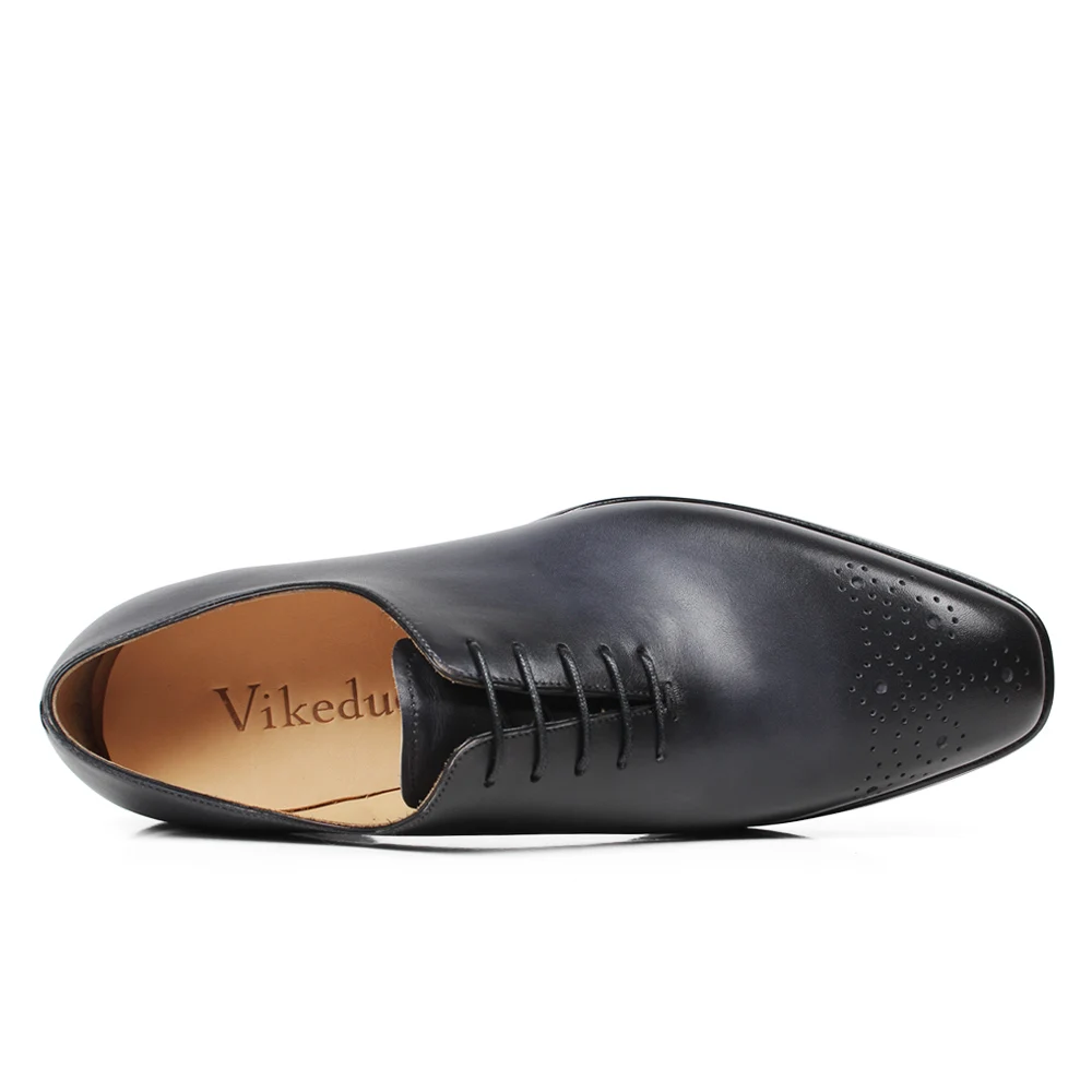 Мужские классические туфли-оксфорды VIKEDUO серые туфли из натуральной кожи с