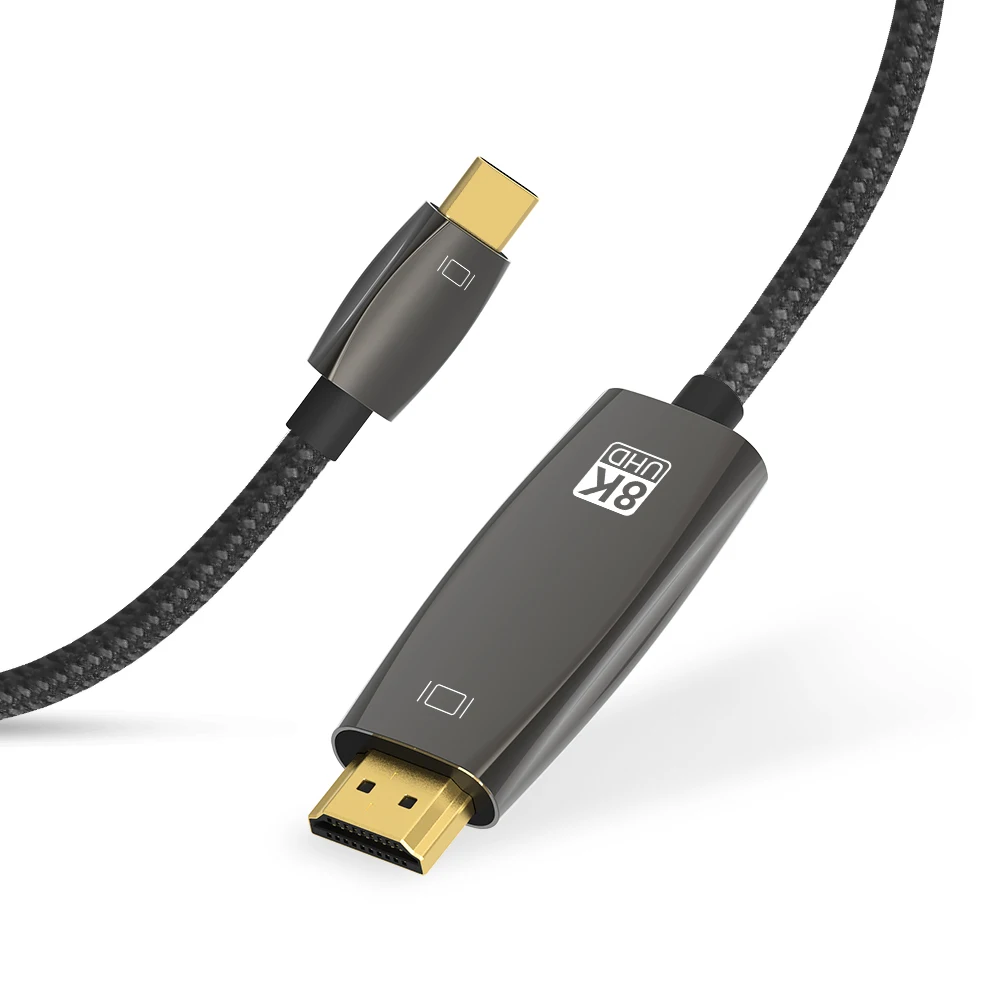 Кабель 8K @ 30 Гц 4K 120 USB C Type-C к HDMI-совместимый кабель из цинкового сплава версия HD для