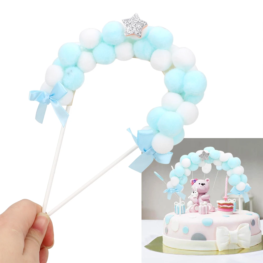 1 шт. на день рождения розовый синий мягкий помпон облако форма для выпечки тортов