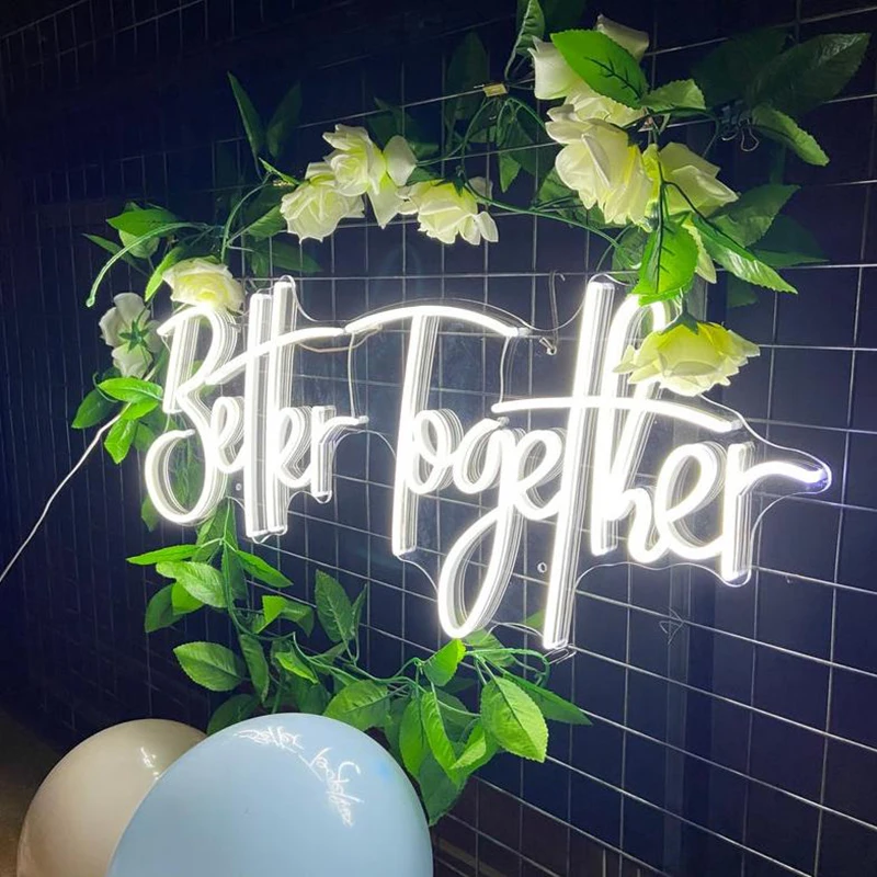 Лучше вместе светодиодная неоновая лампа светильник знак Свадебная вечеринка