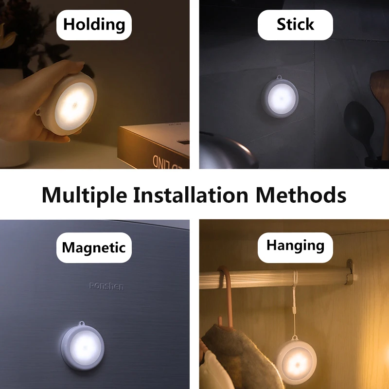 Светодиодный светильник движения Сенсор ночной Светильник s для стена спальни