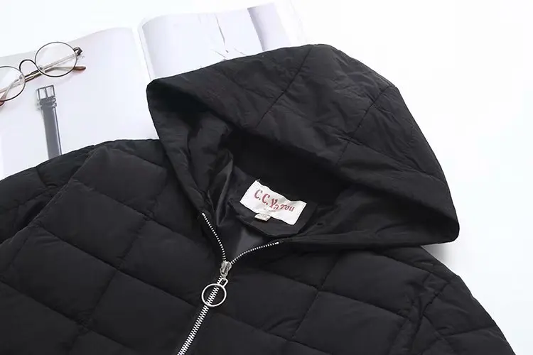 Женская зимняя куртка с капюшоном и воротником стойкой размеры 3XL 4XL 5XL|Женские