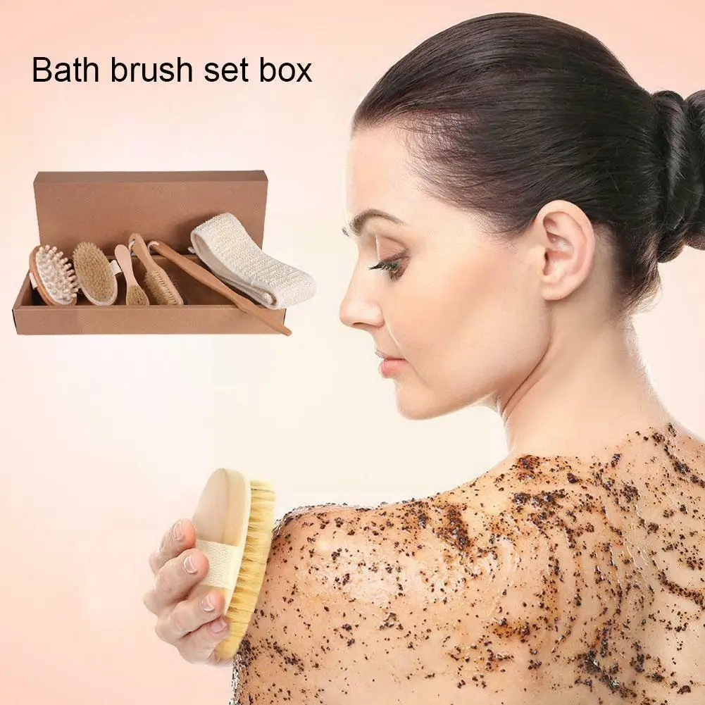 

New Natural Soft Bristle Bath SPA Exfoliating Dry Brush Skin Bath Brush Body Brush Brush Brush Stone Foot Body Dry A8K1
