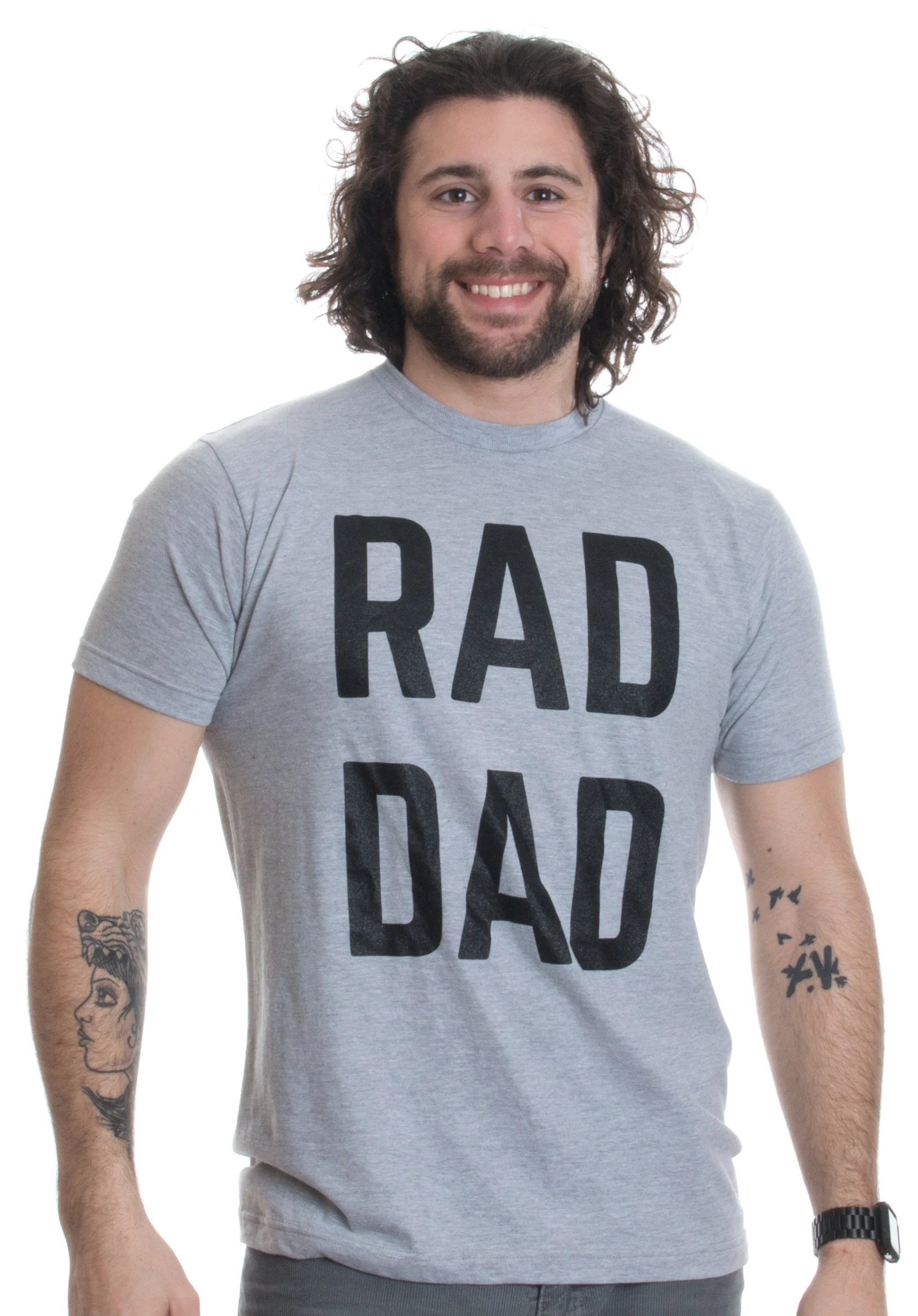 Rad Dad Funny Cool Joke Humor Daddy Father's Day Grandpa Fathers T-Shirt | Мужская одежда