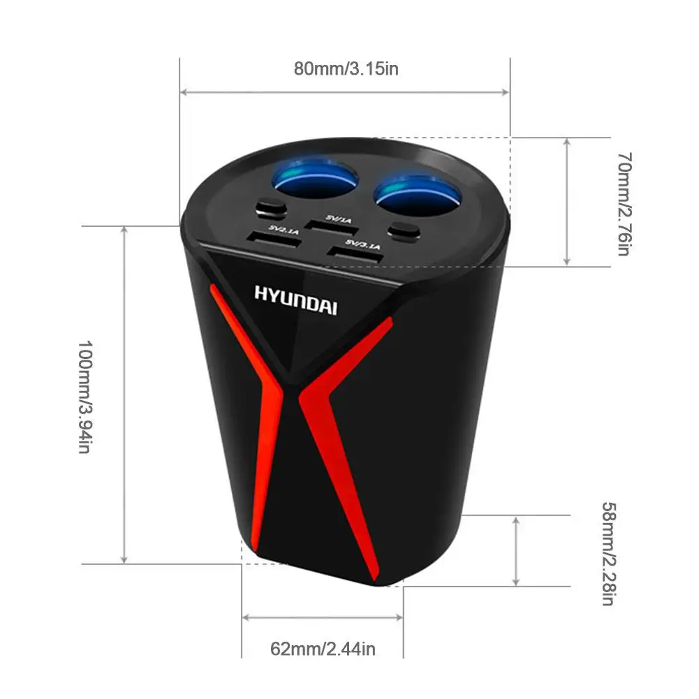Многофункциональный адаптер питания 3 usb-интерфейса автомобильное зарядное