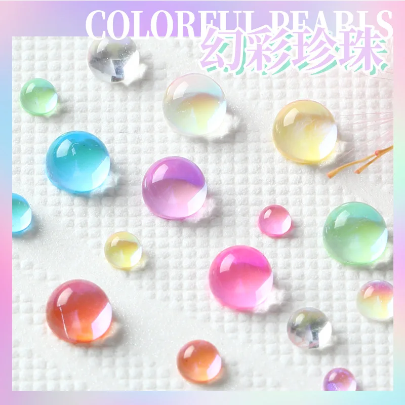 

The New 3D Nail Art Decorations Rhinestones Mermaid beads Strass Shiny Light-sensitive Crystal Glass Beads Manicure Decoration