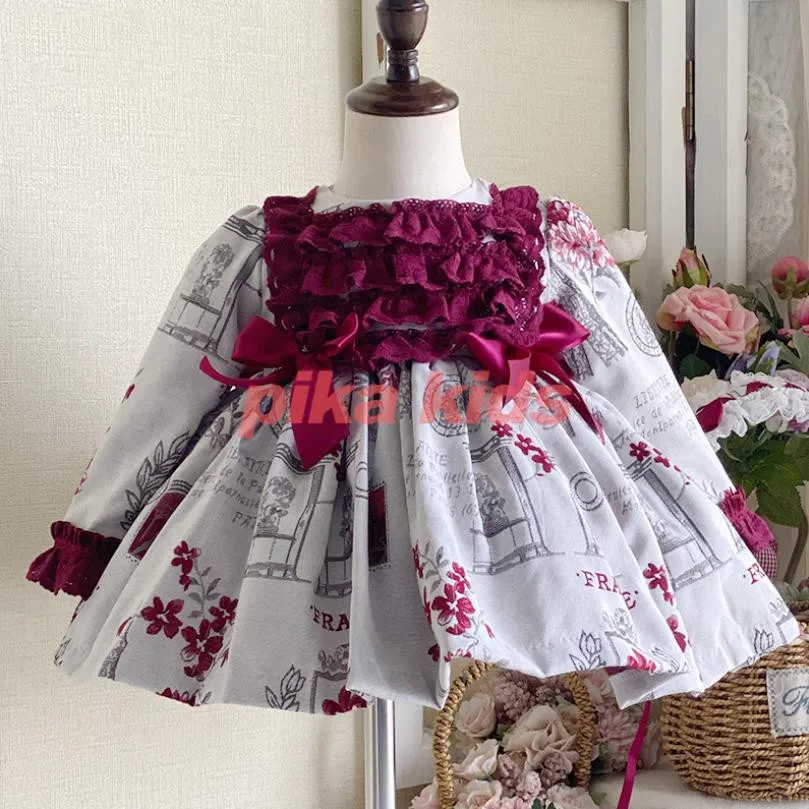 

Детская одежда Miayii, испанская Лолита, женское платье с принтом в виде банта, платье принцессы на день рождения и Пасху для девочек, Y3796
