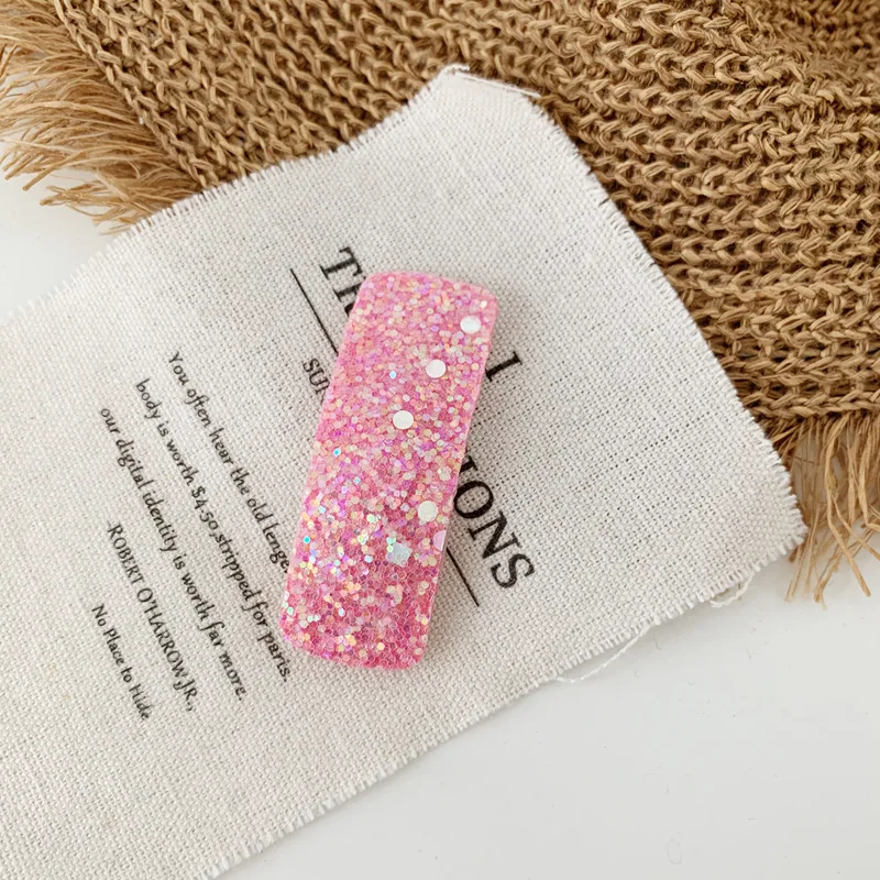 Блестящие заколки для волос с блестками девочек милые карамельных цветов