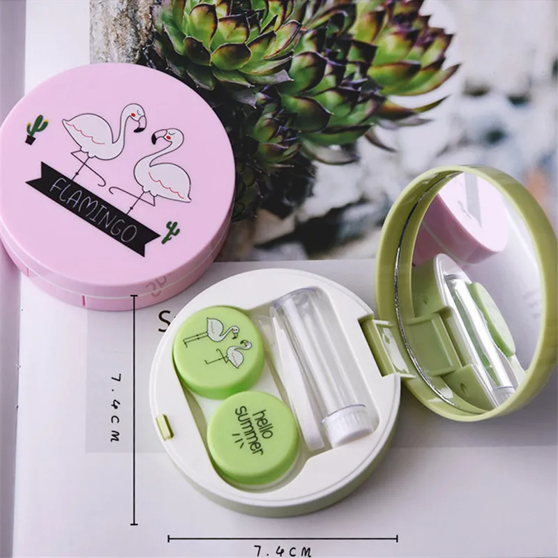 Дорожный зеркальный набор для чистки линз с фламинго | Аксессуары одежды