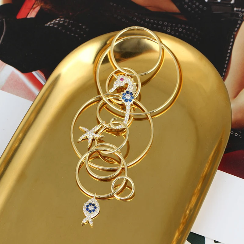 Женские серебряные серьги-шармы оригинальный Шарм из стерлингового серебра 1:1