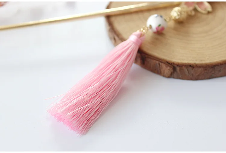 Заколка для волос металлическая с цветами вишни в стиле ретро заколки кисточкой -