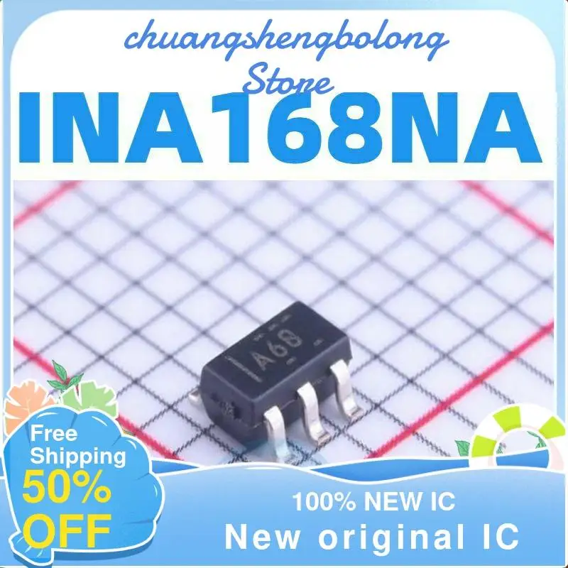 

10-200PCS INA168NA/3K SOT23-5 INA168NA A68 New original IC