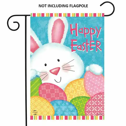 Баннер для пасхи, баннер в виде кролика и яиц, флаг для счастливого Пасха и сада, подвесной флаг для счастливого фестиваля 12,5x18 дюймов
