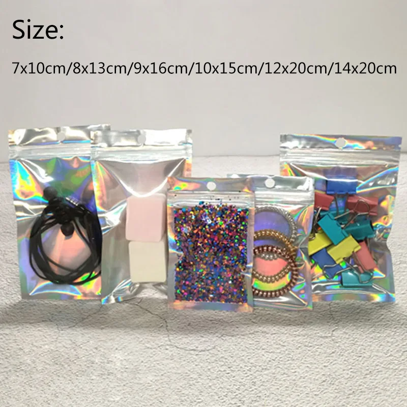 50 шт. большой размер полупрозрачные сумки из алюминиевой фольги с замком на