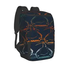 Picnic Cooler Backpack Abstract Shark Sea Predator Waterproof Thermo Bag Refrigerator Fresh Keeping Thermal Insulated Bag