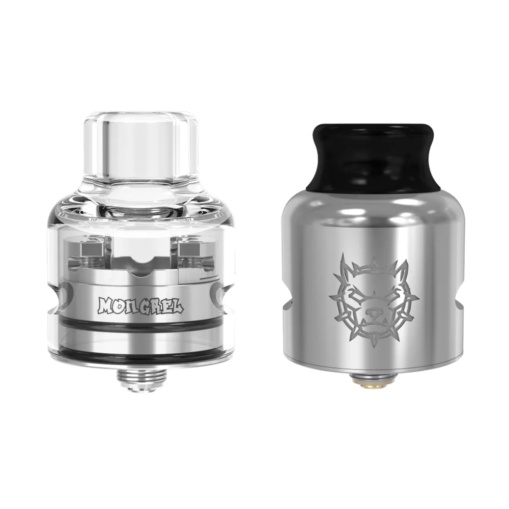 Original New Damn Vape Mongrel RDA Atomizer 1.5ml BF 510 Pin Tank Dual Post Build Deck E Cigarette Vaporizer Vs Tauren Solo | Электроника