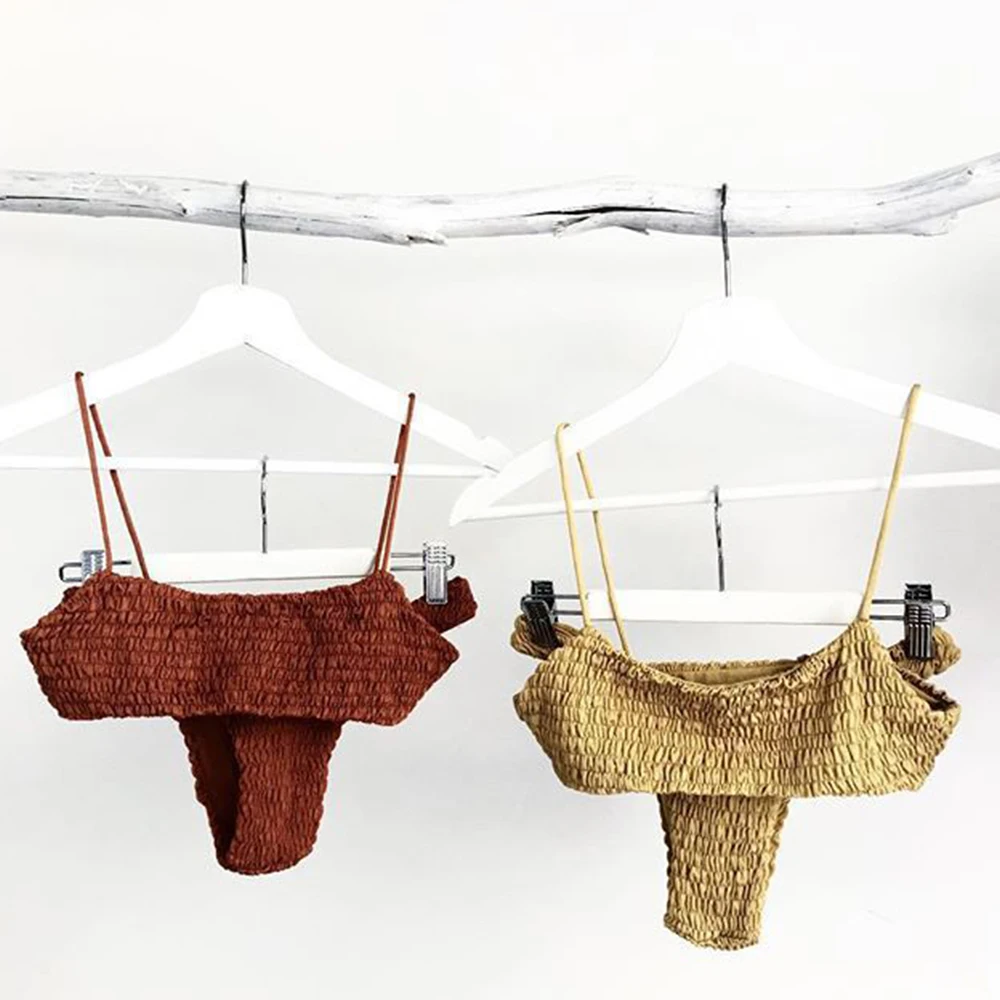 

Women Bikini Set S/M/L Sexy Sling Swimsuit Bandage Push Up Triangle 2pcs Swimwear for Beach Bathing Holiday Honeymoon