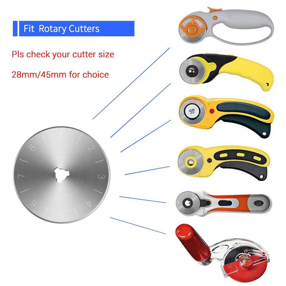 5 шт. 28/45 мм роторные режущие лезвия острое кожаное лезвие сменные для OLFA Fiskars DAFA