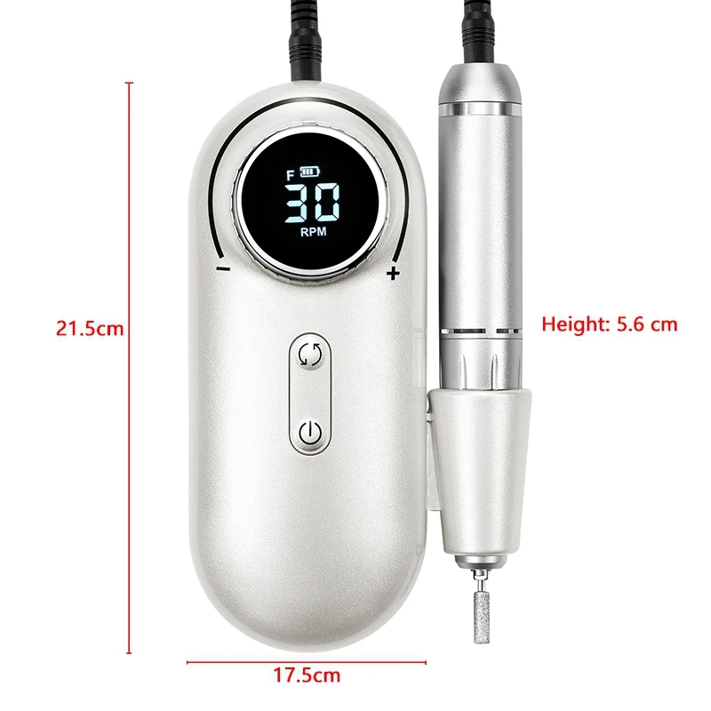

Professional Nail Drill, 35000RPM Electric Nail Drill, Portable Pedicure Drill Set, for Exfoliating, Polishing