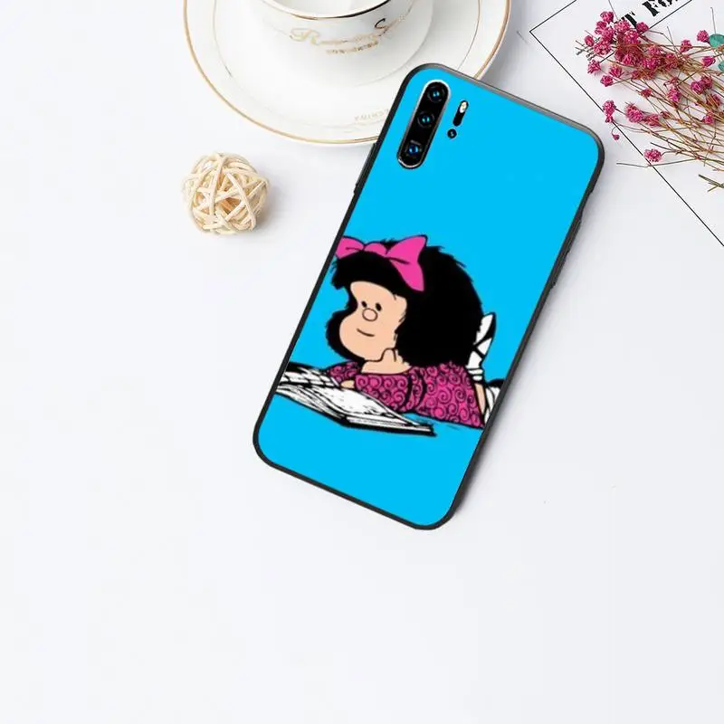 

Hot cute Mafalda Phone Case for huawei p20 p30 p40 pro mate 10 20 30 pro lite p smart y7 2019 plus nova 3I cases cover