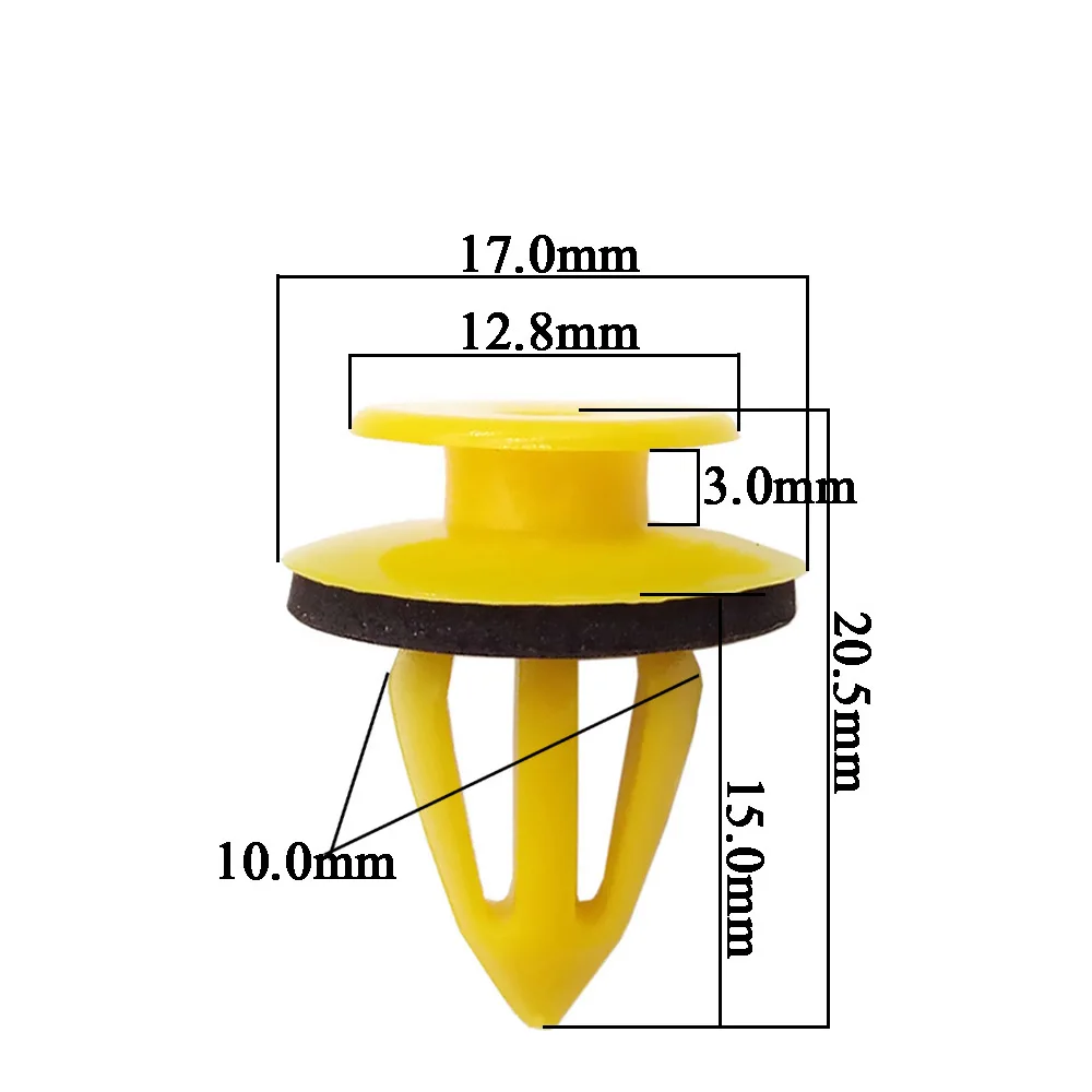 10 мм авто автомобильный бампер зажимы Дверная панель застежка заклепки крыло