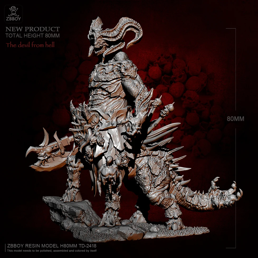 

80MM Resin model kits Beastmaster self-assembled TD-2418