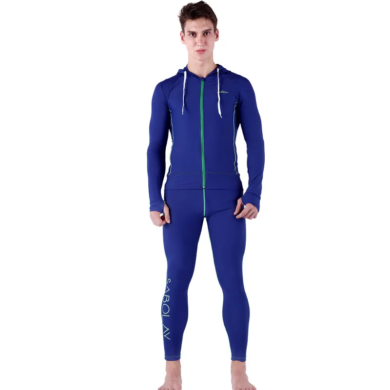 

Korean Version Diving Suit Cardigan Long Sleeve Zipper Sun Proof Swimsuit for Female Couple