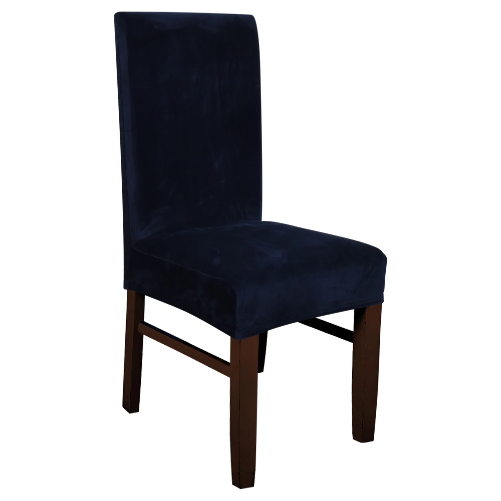 Высококачественный бархатный обеденный чехол для кресла спандекс съемный стула