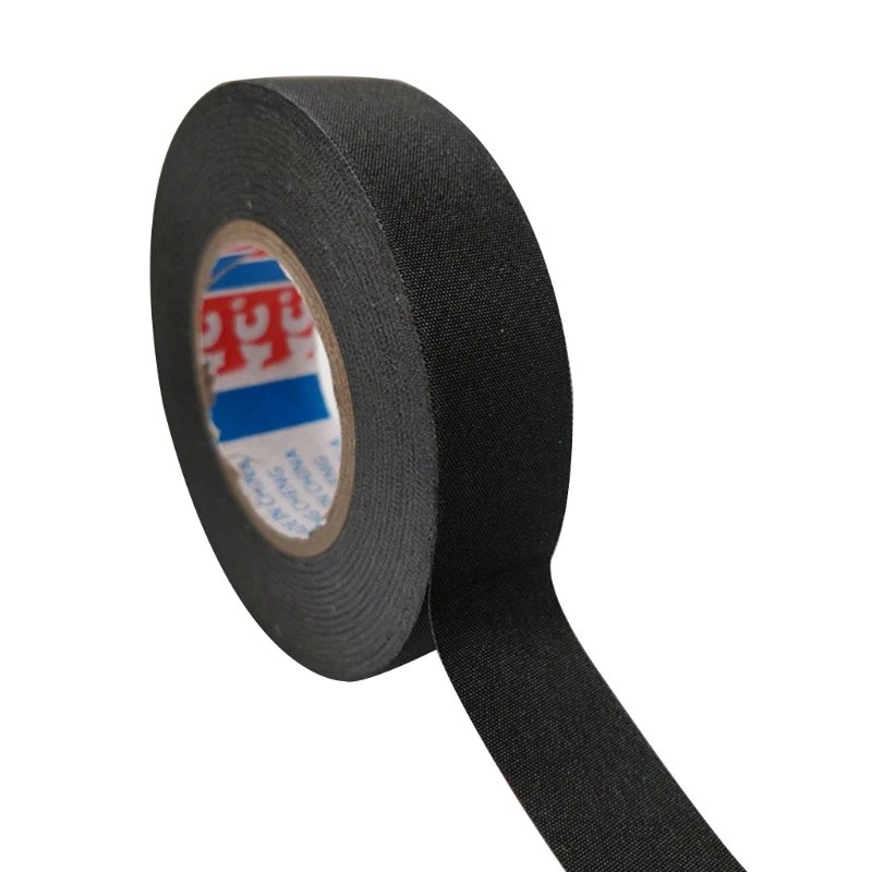 

Automotive Wiring Harness Cloth Tape, 25M High Temp Wire Harness Wrapping Tape, Black Adhesive Tape,Noise Damping