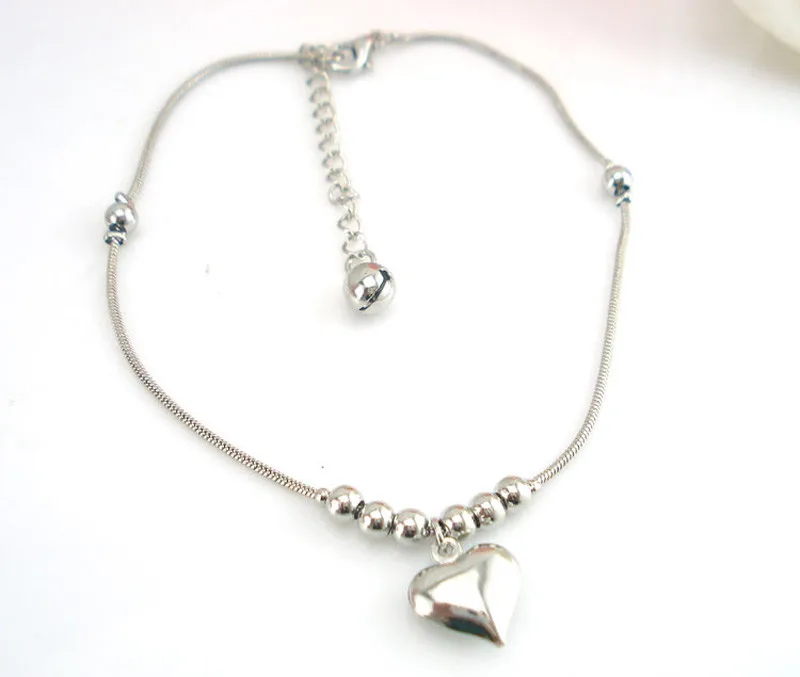 

Heart-shaped Pendant Dolphins Anklet Bracelet For Women Initial Beach Foot Jewelry Gift