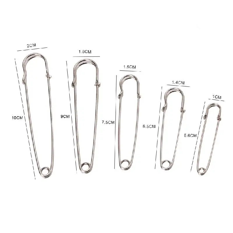 

P15D 5Pcs Heavy Duty Safety Pins Stainless Steel For Kilts Blankets Skirts Crafts