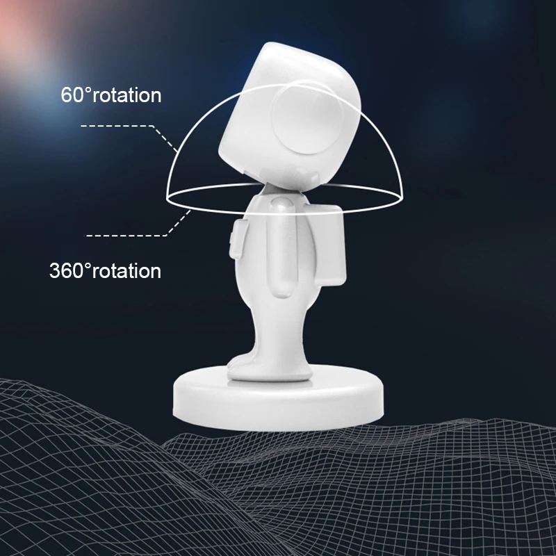 Магнитный автомобильный держатель в виде астронавта вращающийся на 360 градусов