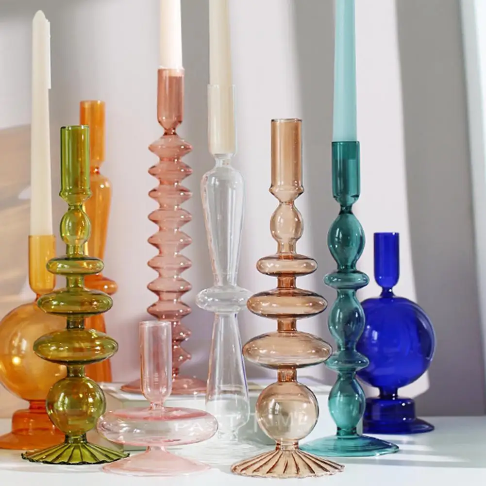

Стеклянный подсвечник, домашний декор, свадебное украшение, домашние европейские прямые поставки, аксессуары, Хрустальный декор, подсвечни...
