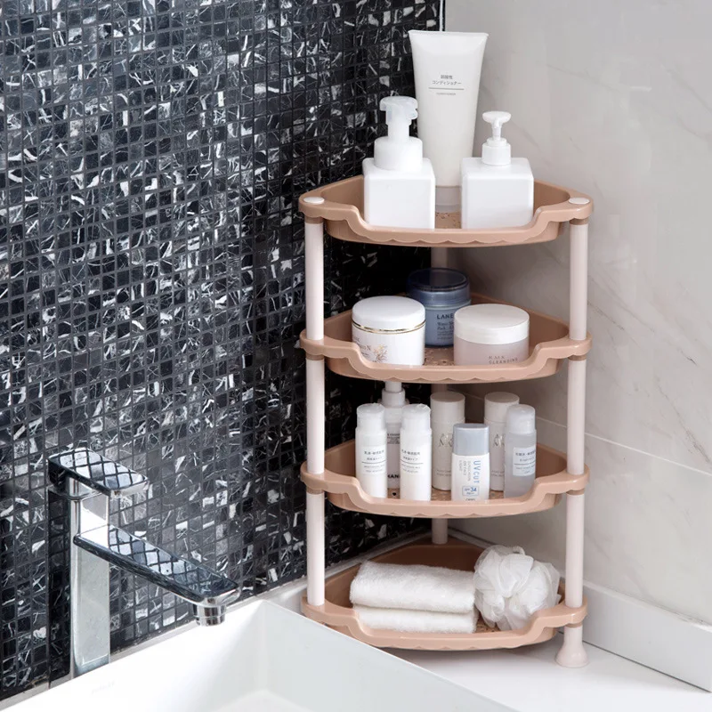 Пластик Многослойные стеллаж для выставки товаров Кухня столешницы полки пол