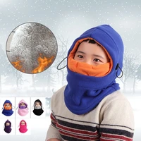 kids balaclavas hat children face cover warm hoods windproof neck warmer winter outdoor thermal fleece balaclava thick