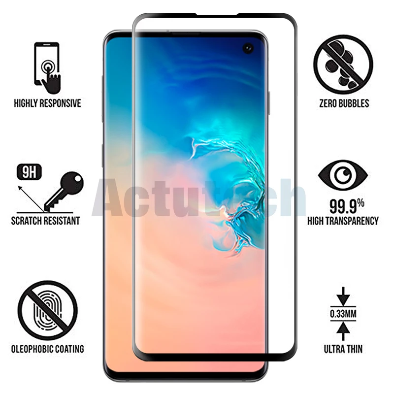 Защитное стекло для samsung galaxy S10 plus протектор экрана lite light S10e закаленная пленка