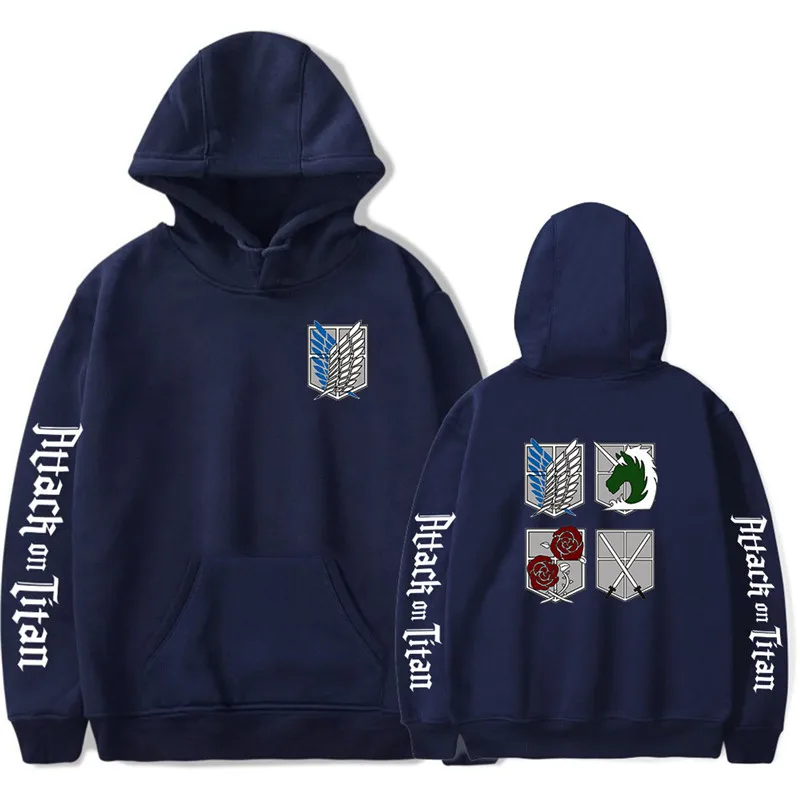 

Cosplay Attack On Titan Insignia Mikasa Ackerman Hoodie Role Playing Badge Levi Ackerman Adult/child Loose Sweatshirt Hoodie