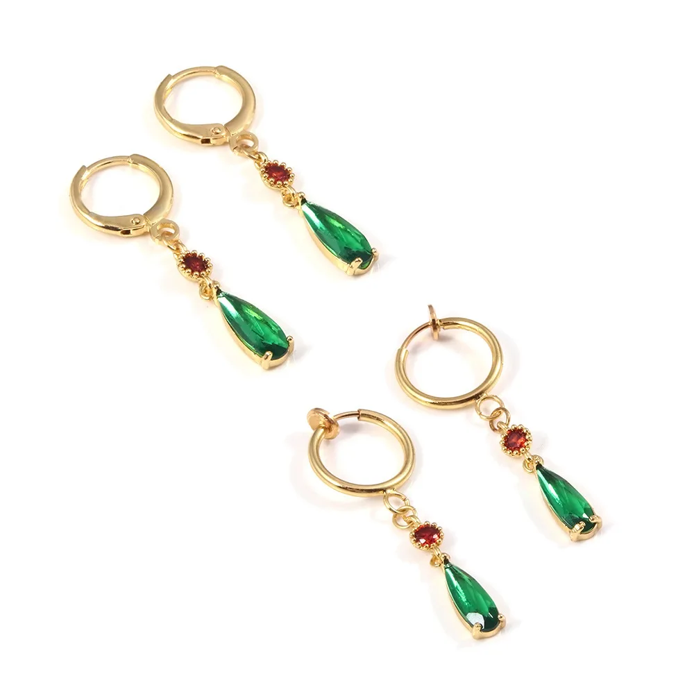 

Animation Earrings Necklace Howl Moving Castle Ear Clip Emerald EARRINGS Cosplay Peripheral Earrings Jewelry